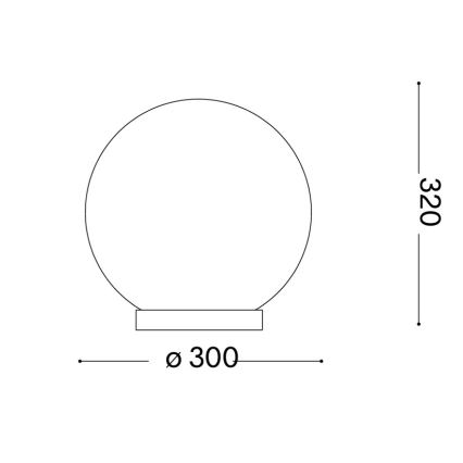 Ideal Lux - Lampada da tavolo MAPA 1xE27/42W/230V Ø 30 cm bianca
