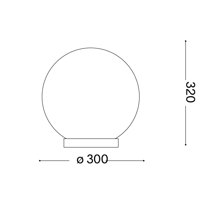 Ideal Lux - Lampada da tavolo MAPA 1xE27/42W/230V Ø 30 cm bianca