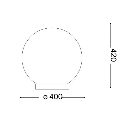 Ideal Lux - Lampada da tavolo MAPA 1xE27/42W/230V Ø 40 cm, bianca
