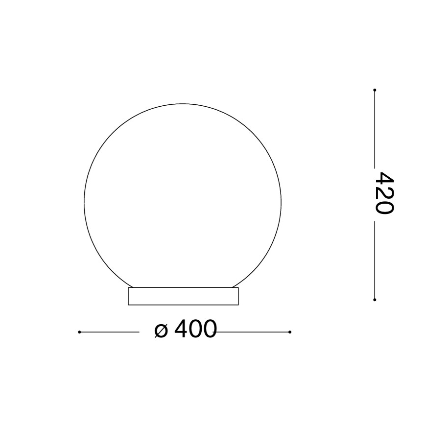 Ideal Lux - Lampada da tavolo MAPA 1xE27/42W/230V Ø 40 cm, bianca