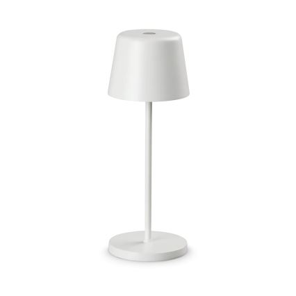 Ideal Lux - Lampada da tavolo da esterno dimmerabile a LED con controllo touch CUTE LED/2,5W/3,7V 3000 mAh USB 2200-2700K IP65 bianco