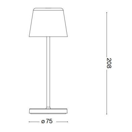 Ideal Lux - Lampada da tavolo da esterno dimmerabile a LED con controllo touch CUTE LED/2,5W/3,7V 3000 mAh USB 2200-2700K IP65 marrone