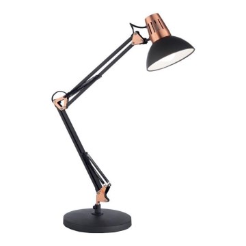 Ideal Lux - Lampada da tavolo WALLY 1xE27/42W/230V nero/rame