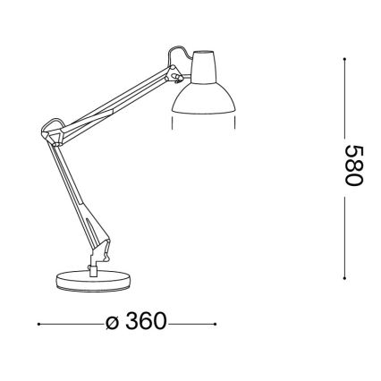 Ideal Lux - Lampada da tavolo WALLY 1xE27/42W/230V nero/rame