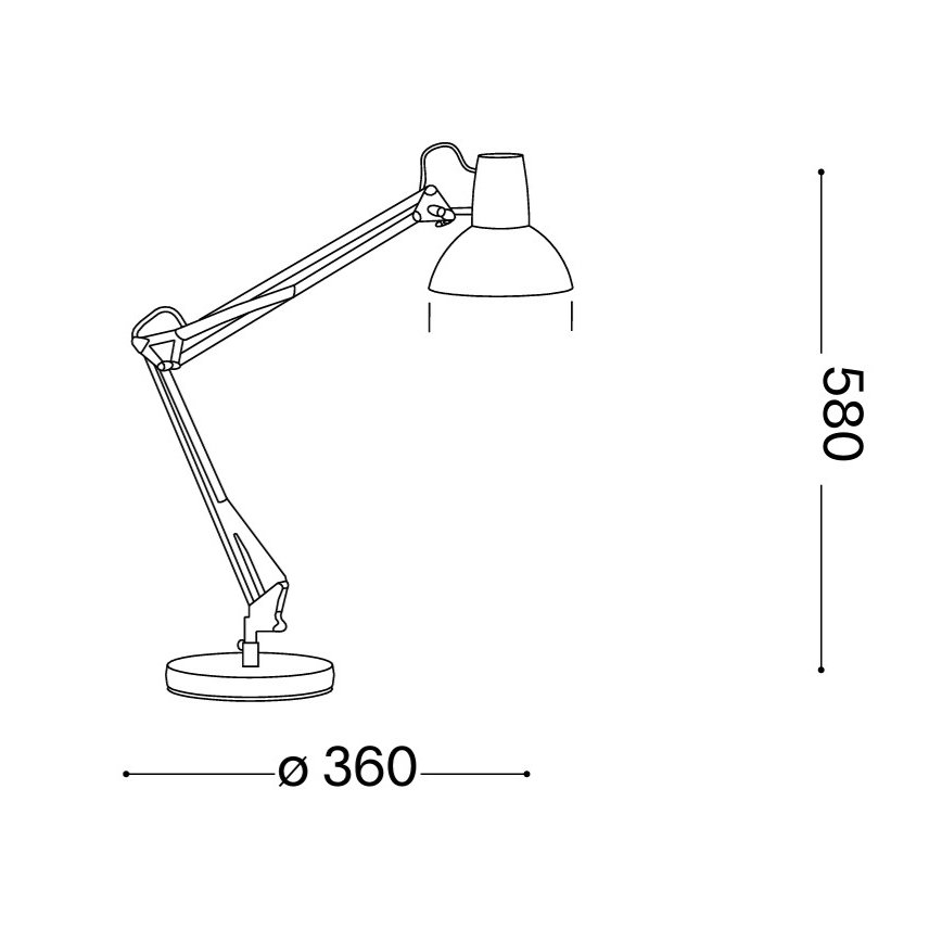 Ideal Lux - Lampada da tavolo WALLY 1xE27/42W/230V nero/rame