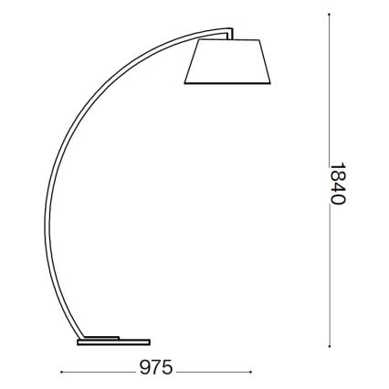 Ideal Lux - Lampada da terra 1xE27/60W/230V