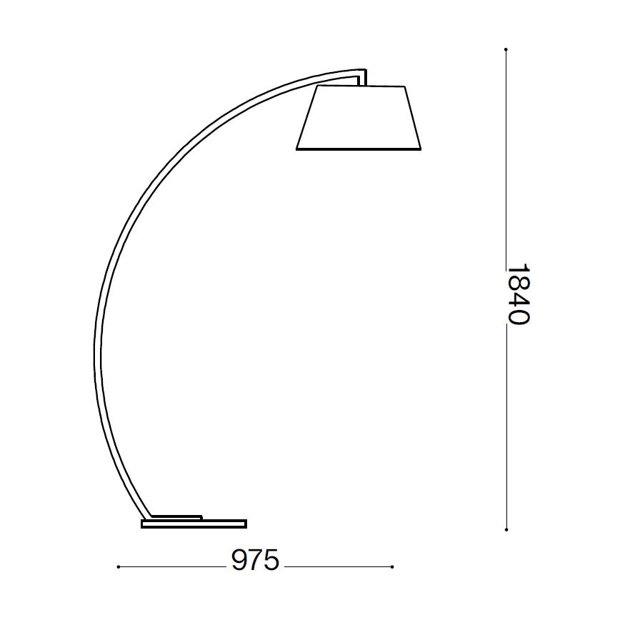 Ideal Lux - Lampada da terra 1xE27/60W/230V