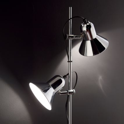 Ideal Lux - Lampada da terra 2xE27/60W/230V cromo lucido