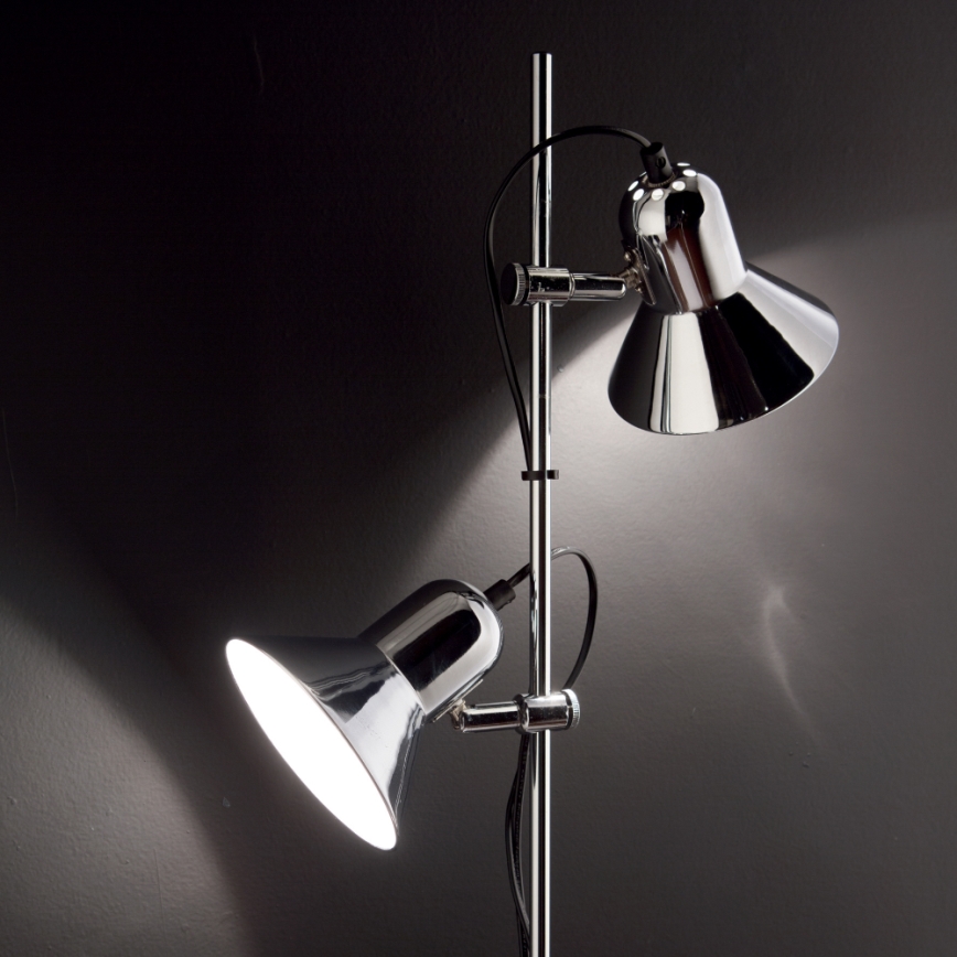 Ideal Lux - Lampada da terra 2xE27/60W/230V cromo lucido