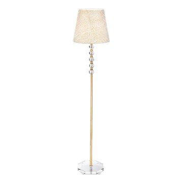 Ideal Lux - Lampada da terra di cristallo QUEEN 1xE27/60W/230V oro