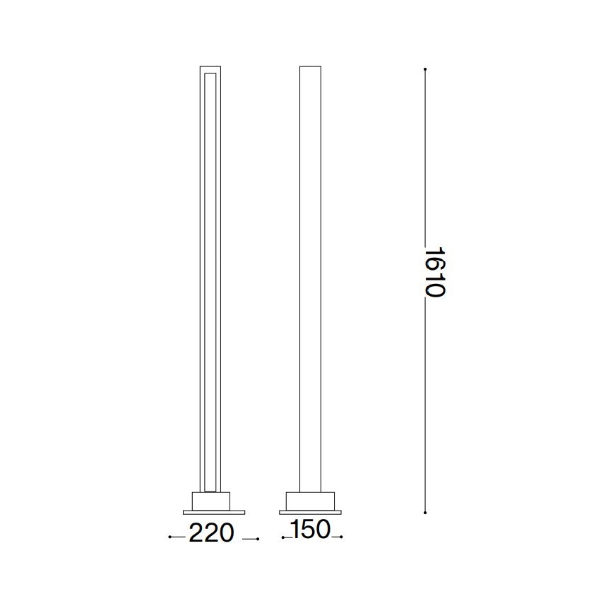 Ideal Lux - Lampada da terra dimmerabile a LED CRAFT LED/26W/230V CRI 90 faggio