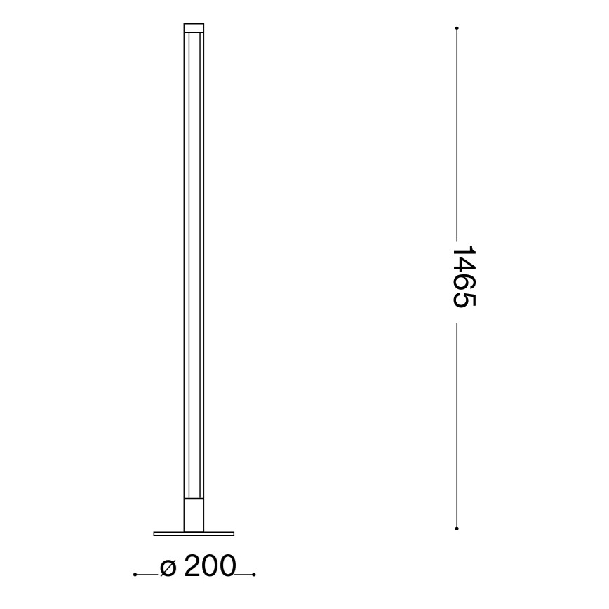 Ideal Lux - Lampada da terra dimmerabile YOKO LED/16W/230V CRI 90 nera