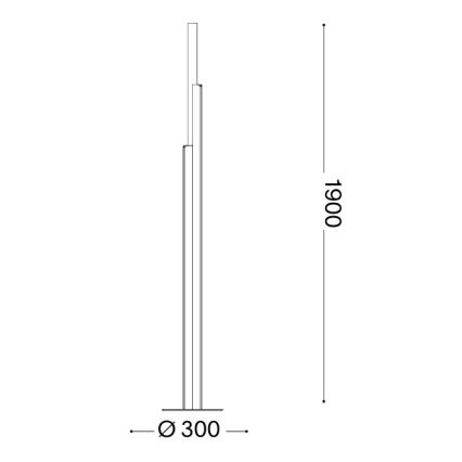 Ideal Lux - Lampada da terra LED dimmerabile DORICA 3xLED/33W/230V CRI 90 bianca