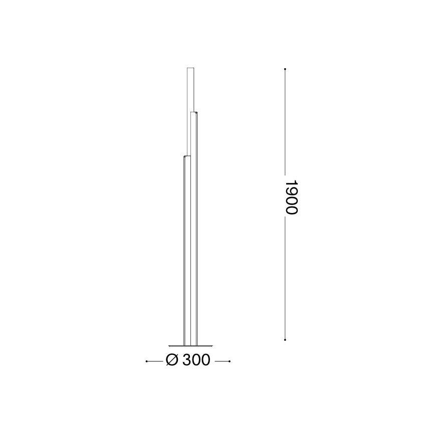 Ideal Lux - Lampada da terra LED dimmerabile DORICA 3xLED/33W/230V CRI 90 bianca