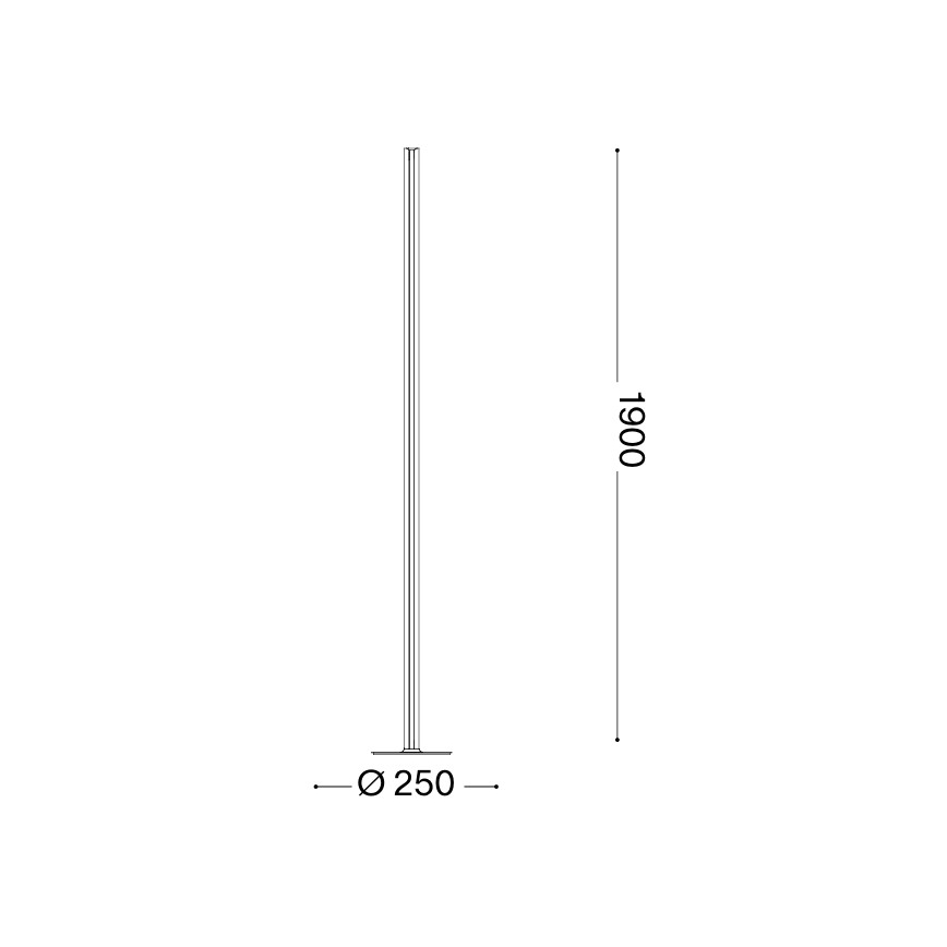 Ideal Lux - Lampada da terra LED dimmerabile DORICA LED/50W/230V CRI 90 nera