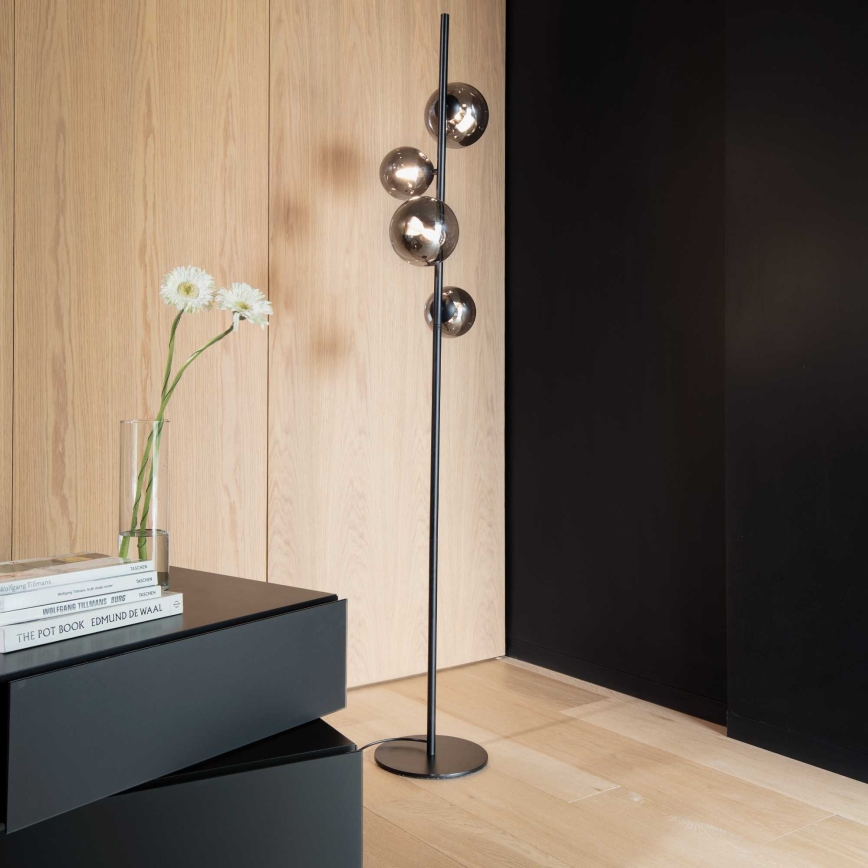 Ideal Lux - Piantana LED PERLAGE 4xG9/3W/230V nero/nero fumé