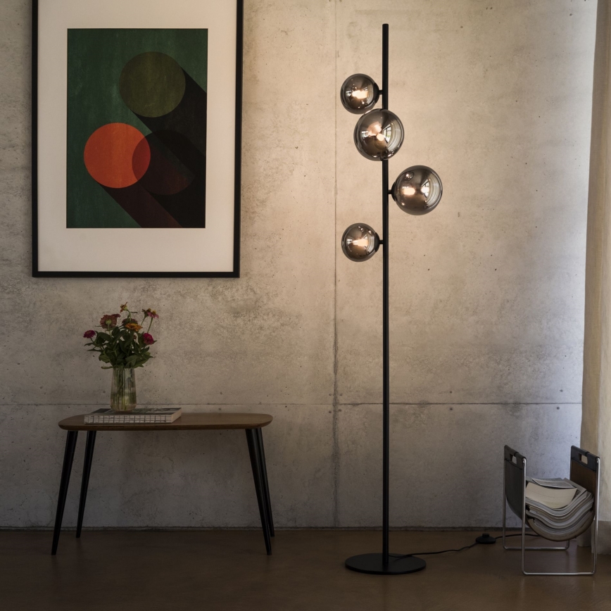 Ideal Lux - Piantana LED PERLAGE 4xG9/3W/230V nero/nero fumé