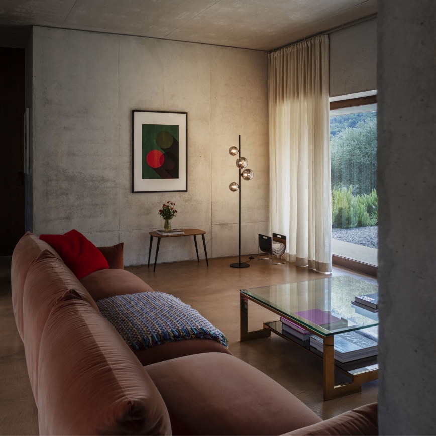 Ideal Lux - Piantana LED PERLAGE 4xG9/3W/230V nero/nero fumé