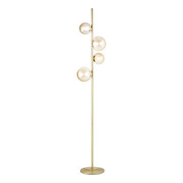 Ideal Lux - Lampada da terra LED PERLAGE 4xG9/3W/230V oro/beige fumé