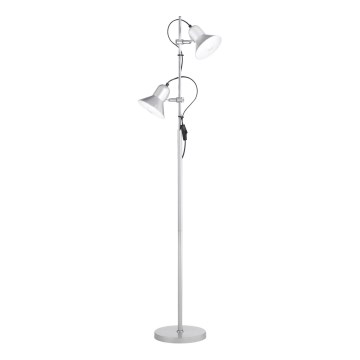Ideal Lux - Lampada da terra POLLY 2xE27/60W/230V argento