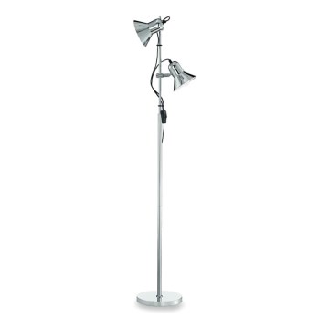 Ideal Lux - Lampada da terra POLLY 2xE27/60W/230V in cromo lucido