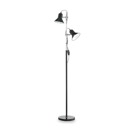 Ideal Lux - Lampada da terra POLLY 2xE27/60W/230V nera