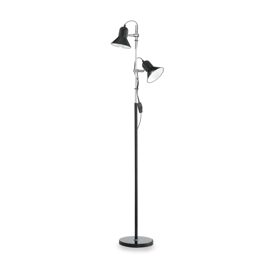 Ideal Lux - Lampada da terra POLLY 2xE27/60W/230V nera