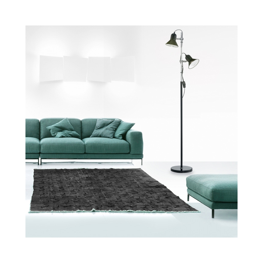 Ideal Lux - Lampada da terra POLLY 2xE27/60W/230V nera