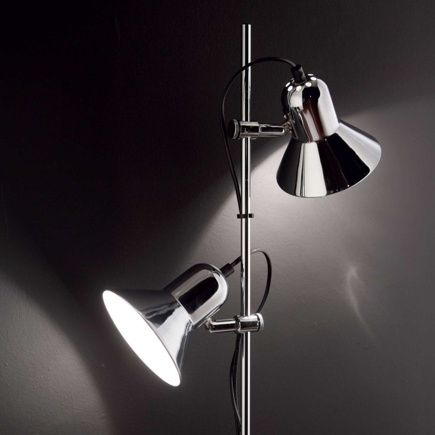 Ideal Lux - Lampada da terra POLLY 2xE27/60W/230V nera