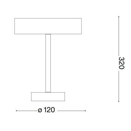 Ideal Lux - Lampada da esterno a LED con sensore touch TOFFEE LED/2W/230V 2200 mAh CRI 90 IP54 nero