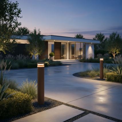 Ideal Lux - Lampada LED da esterno BOEING LED/14W/230V 100 cm CRI 90 IP65 marrone