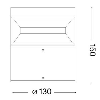 Ideal Lux - Lampada LED da esterno BOEING LED/14W/230V 15 cm CRI 90 IP65 nero
