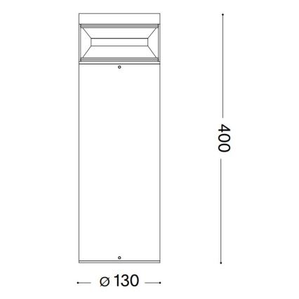 Ideal Lux - Lampada LED da esterno BOEING LED/14W/230V 40 cm CRI 90 IP65 nero
