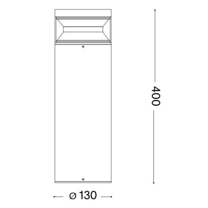 Ideal Lux - Lampada LED da esterno BOEING LED/14W/230V 40 cm CRI 90 IP65 nero