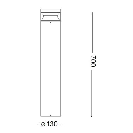 Ideal Lux - Lampada LED da esterno BOEING LED/14W/230V diametro 70 cm CRI 90 IP65 antracite