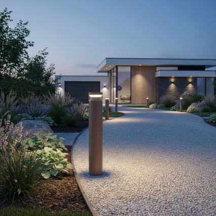 Ideal Lux - Lampada LED da esterno BOEING LED/14W/230V diametro 70 cm CRI 90 IP65 marrone