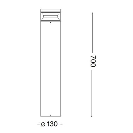 Ideal Lux - Lampada LED da esterno BOEING LED/14W/230V diametro 70 cm CRI 90 IP65 marrone