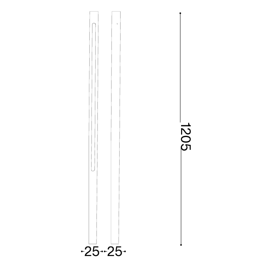 Ideal Lux - Lampada LED da esterno JEDI LED/19W/230V 120 cm CRI 90 IP65 antracite