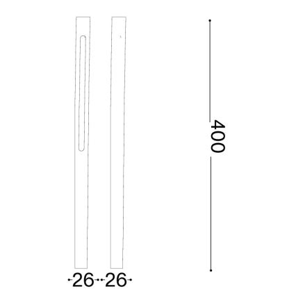 Ideal Lux - lampada LED da esterno JEDI LED/7W/230V 40 cm CRI 90 IP65 marrone