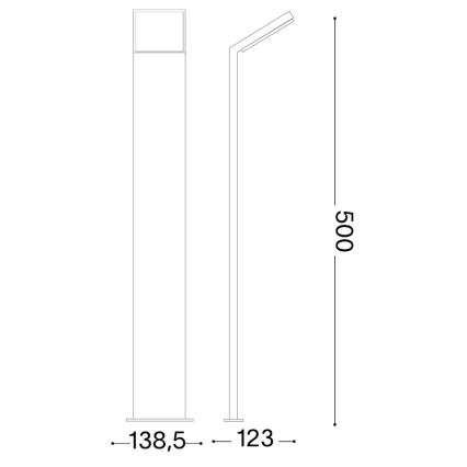 Ideal Lux - lampada LED da esterno STYLE LED/8,5W/230V 3000K 50 cm CRI 90 IP54 marrone