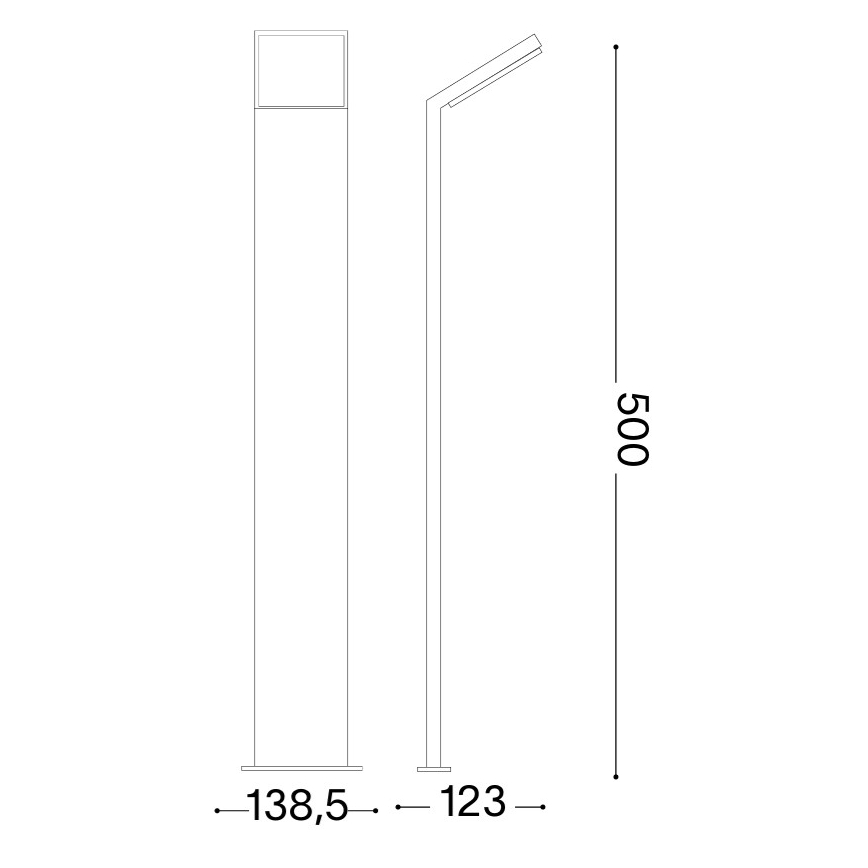 Ideal Lux - lampada LED da esterno STYLE LED/8,5W/230V 3000K 50 cm CRI 90 IP54 marrone
