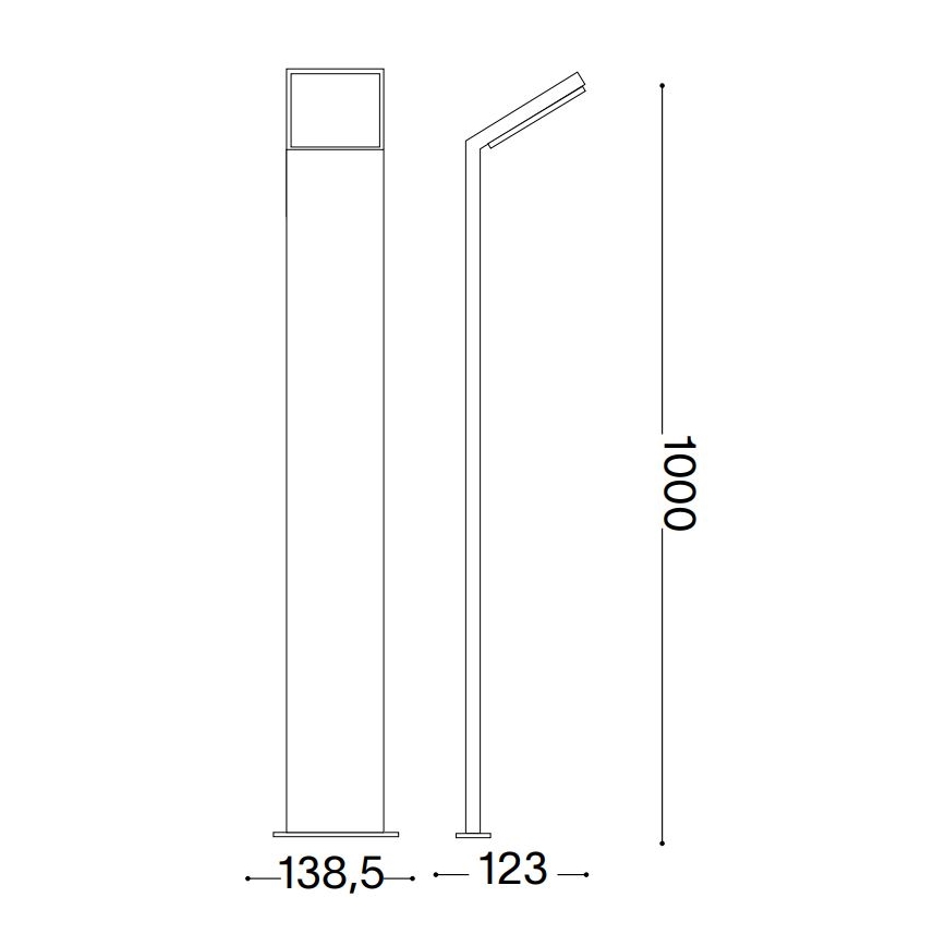 Ideal Lux- Lampada LED da esterno STYLE LED/8,5W/230V 4000K 100 cm CRI 90 IP54 nero