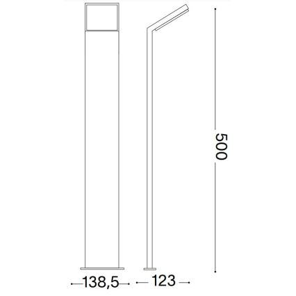 Ideal Lux - Lampada LED da esterno STYLE LED/8,5W/230V 3000K 50 cm CRI 90 IP54 antracite