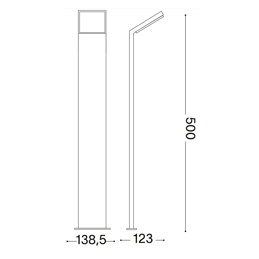 Ideal Lux - Lampada LED da esterno STYLE LED/8,5W/230V 3000K 50 cm CRI 90 IP54 antracite