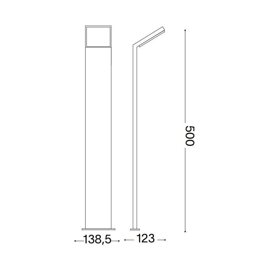 Ideal Lux - Lampada LED da esterno STYLE LED/8,5W/230V 3000K 50 cm CRI 90 IP54 antracite