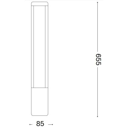 Ideal Lux - Lampada LED da esterno TIFONE LED/8,5W/230V 65,5 cm IP65 antracite