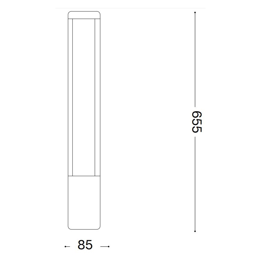 Ideal Lux - Lampada LED da esterno TIFONE LED/8,5W/230V 65,5 cm IP65 antracite