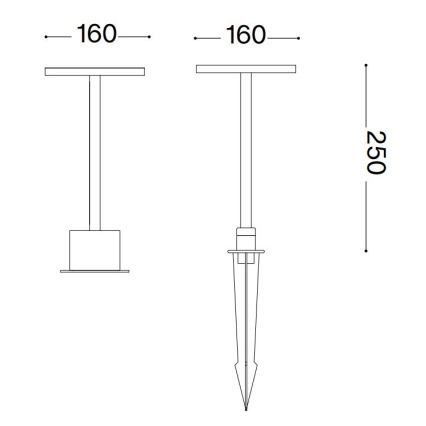 Ideal Lux - Lampada LED da esterno TOFFEE LED/11W/230V CRI 90 IP65 antracite