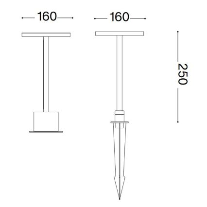Ideal Lux - Lampada LED da esterno TOFFEE LED/11W/230V CRI 90 IP65 antracite