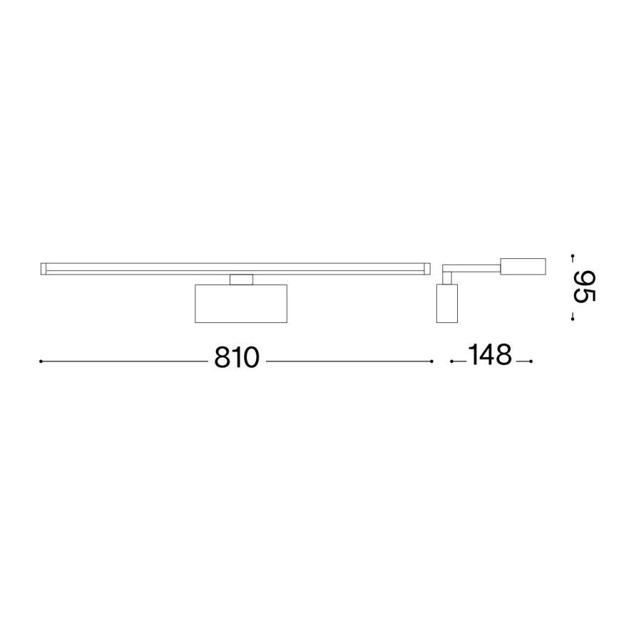 Ideal Lux - Lampada LED da quadro ALMA LED/18W/230V 81 cm CRI 90 oro